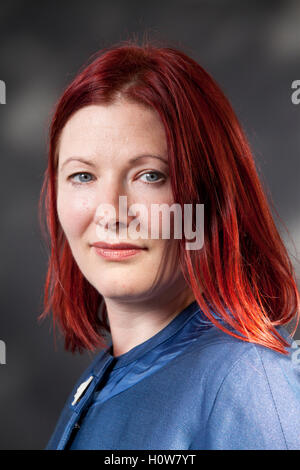 Tiffany Jenkins, Soziologe, Kulturwissenschaftler und Schriftsteller das Edinburgh International Book Festival. Edinburgh, Schottland. 15. August 2016 Stockfoto