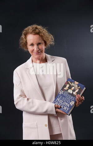 Philippa Gregory, der englische historische Schriftsteller auf dem Edinburgh International Book Festival. Edinburgh, Schottland. 15. August 2016 Stockfoto