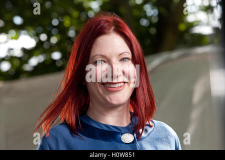 Tiffany Jenkins, Soziologe, Kulturwissenschaftler und Schriftsteller das Edinburgh International Book Festival. Edinburgh, Schottland. 15. August 2016 Stockfoto