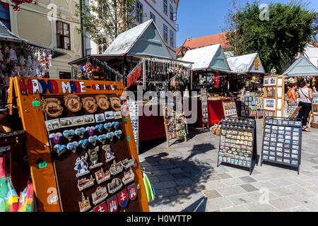 Altstadt von Bratislava, Markt am Franziskaner Platz, Altstadt, Bratislava, Slowakei, Europa Stockfoto