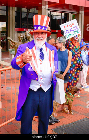 Donald Trump Unterstützer auf einem Kongress in Asheville, NC Stockfoto