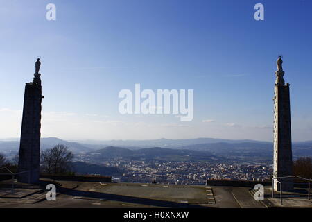 Ansicht von Braga aus dem Sameiro Heiligtum Stockfoto