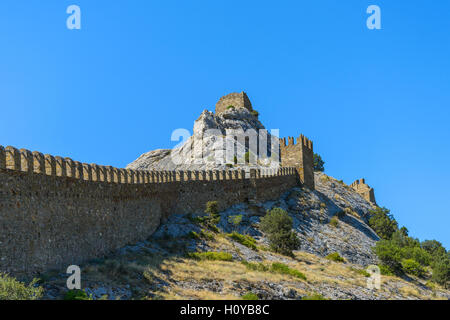 Die Ruinen der genuesischen Festung in Sudak Stockfoto