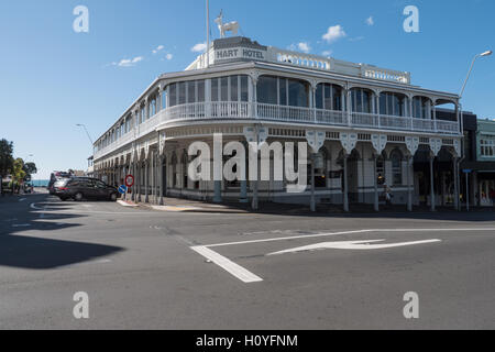 White Hart Hotel, New Plymouth, Taranaki, Nordinsel, Neuseeland. Stockfoto