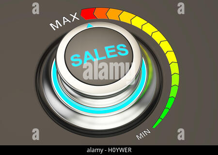 Max. Höhe der Vertriebskonzept, 3D-Rendering Stockfoto
