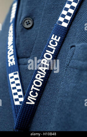 NUR FOTO (KEIN EIGENTLICHES OBJEKT) - Victoria Police Lanyard STOCK PHOTO Stockfoto