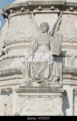 Detail einer Spalte auf Afonso de Albuquerque Platz in Lissabon Stockfoto