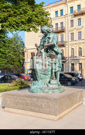 Denkmal für Peter den großen benannten König Tischler - das Geschenk an die Stadt aus dem Königreich der Niederlande. St. Petersburg Stockfoto