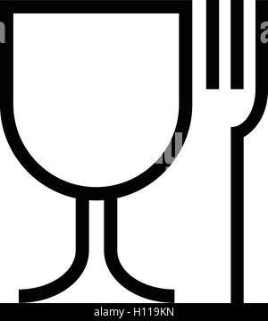 Food Grade Symbol isoliert. Lebensmittel sicher unterschreiben. food grade Symbol, Vector Illustration. Stock Vektor