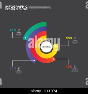 Infografik Geschäft Bericht Vorlage Layout Design Element Vektor-Illustration für Workflow, Layout und Anzahl einsetzbar Stock Vektor
