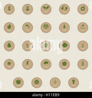Ökologische Symbole Stock Vektor