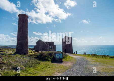 Wheal Coates Zinnmine Stockfoto