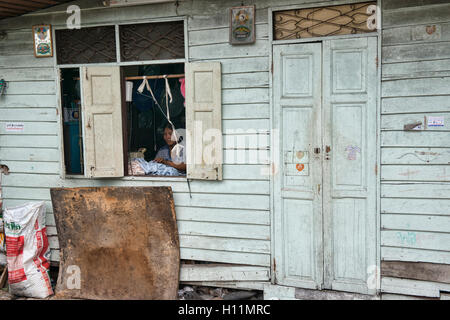 Haus in den Slums, Bangkok, Thailand Stockfoto