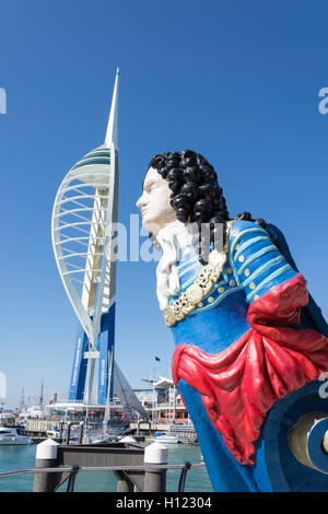 Spinnaker Tower zeigen Impressum Abbildung Gunwharf Quays, Portsmouth, Hampshire, England, Vereinigtes Königreich Stockfoto