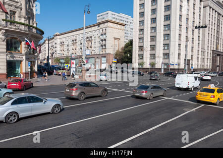 MOSKAU, RUSSLAND - 21.09.2015. Staatsduma der Russischen Föderation Stockfoto