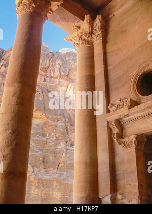 Al Khazneh, Treasury bei Petra, Jordanien Stockfoto