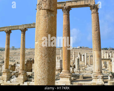 Römischer Tempel in Jerash, Jordanien Stockfoto