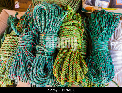 Dicke Seile Spiralkabel, Nong Khiaw, Luang Prabang, Laos Stockfoto