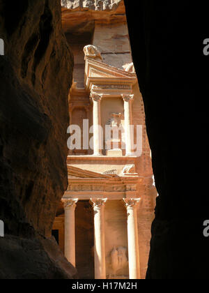 Khazne al-Firaun, Treasury, Petra in Jordanien Stockfoto