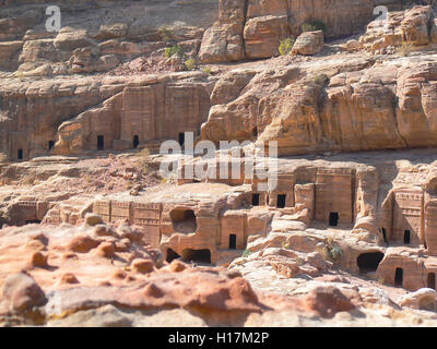 Gräber von Petra in Jordanien Stockfoto