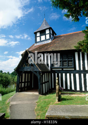 St.-Peter Fachwerk-15. Jahrhundert Kirche. Melverley: Shropshire, England, Vereinigtes Königreich Stockfoto