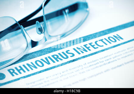 Rhinovirus Infektion. Medizin. 3D Illustration. Stockfoto