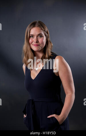 Agnes Török, der schwedische Dichter und gesprochenes Wort Künstler, auf dem Edinburgh International Book Festival. Edinburgh, Schottland. 16. August 2016 Stockfoto