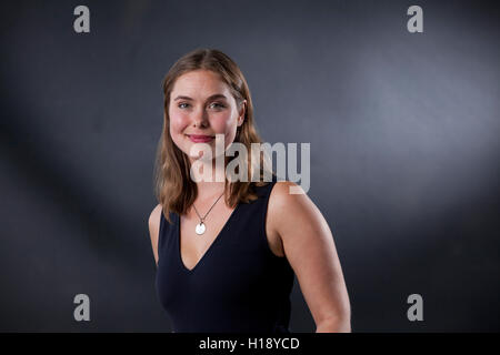 Agnes Török, der schwedische Dichter und gesprochenes Wort Künstler, auf dem Edinburgh International Book Festival. Edinburgh, Schottland. 16. August 2016 Stockfoto