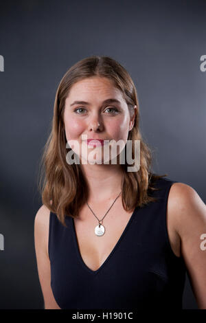 Agnes Török, der schwedische Dichter und gesprochenes Wort Künstler, auf dem Edinburgh International Book Festival. Edinburgh, Schottland. 16. August 2016 Stockfoto