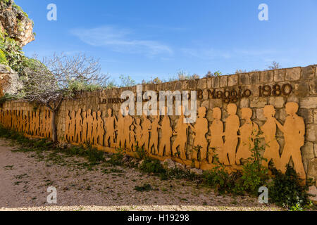 Der Haupteingang in das Naturreservat Zingaro in der Provinz von Trapani, Sizilien Stockfoto