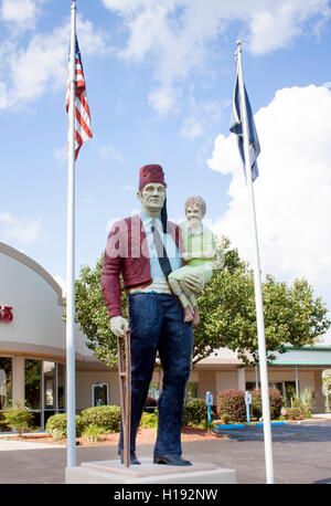 Volle Farbe Shriners Statue in Mount Pleasant, South Carolina Stockfoto