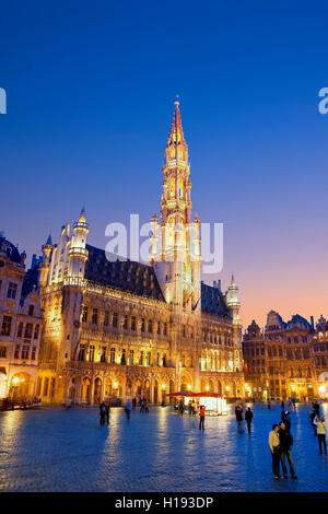 Das Rathaus in der Grand Place, Brüssel Stockfoto