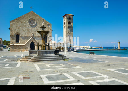 Hafen von Rhodos Stadt Stockfoto