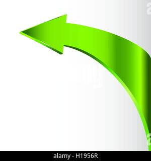 Grüner Pfeil erhebt sich aus der rechten Ecke Stock Vektor
