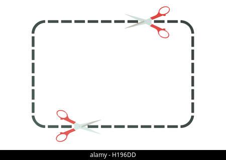 Werbung-Coupon oder Gutschein Grenze, 3D rendering Stockfoto