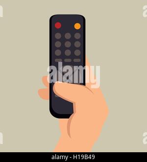 Hand-Griff Steuern TV-Grafik Stock Vektor