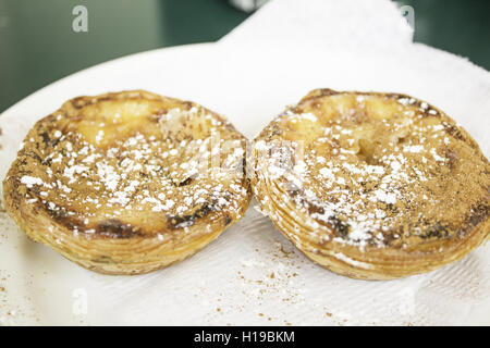 Belem Teig Mehl backen, Essen Stockfoto