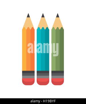 Cartoon-drei Bleistift Schule design Stock Vektor