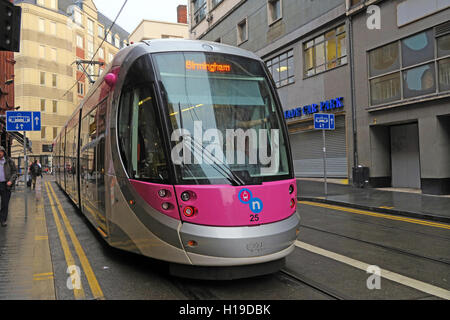 Birmingham-Straßenbahn Stockfoto