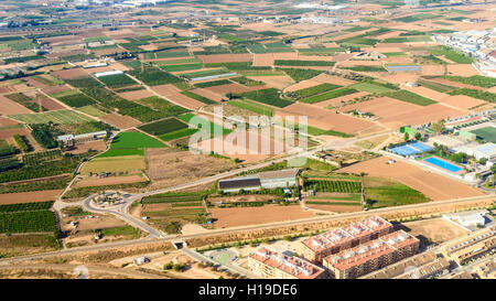 Luftaufnahme der Stadt Valencia Umgebung In Spanien Stockfoto