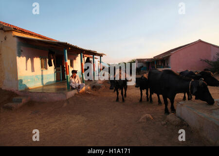 Siedlung, Lahariya Dorf Kutch Bezirk, Gujrat, Indien Stockfoto