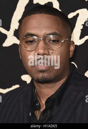 LOS ANGELES, CA - 21.September: Nas auf der Los Angeles Premiere von Fox Searchlight Pictures 'The Birth of A Nation"im Kino Dome am 21. September 2016 in Los Angeles, Kalifornien. Bildnachweis: mpi99/MediaPunch Stockfoto