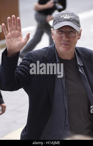 San Sebastian, Spanien. 23. September 2016. Schauspieler Richard Gere während des 64. San Sebastian Film Festival in San Sebastian, Spanien, auf Freitag, 23. September 2016 Credit: Gtres Información Más lokalen auf line,S.L./Alamy Live News Stockfoto