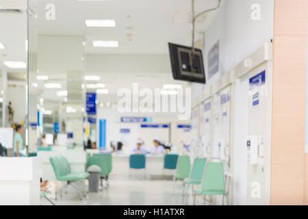 Krankenhaus innere Unschärfe Hintergrund Stockfoto