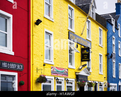Farbenfrohen Gebäuden in Tobermory Isle of Mull Argyll und Bute Schottland Stockfoto