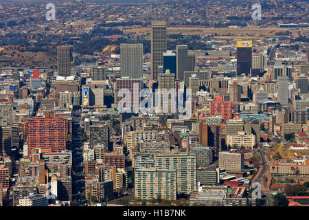 Luftaufnahme des Zentrums von Hillbrow in Johanneburg, Gauteng, Südafrika Stockfoto