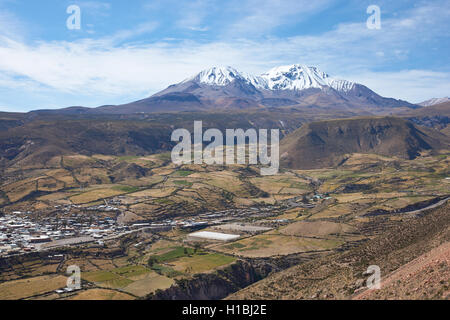 Kleine Stadt von Putre in der Parinacota Region im Norden Chiles. Stockfoto