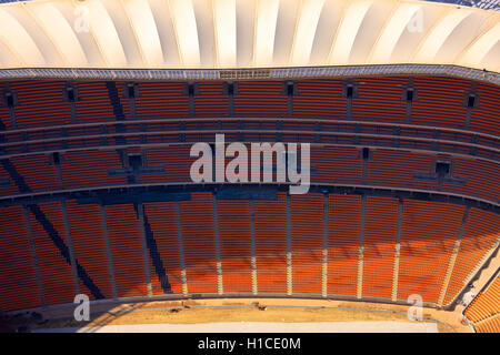 Luftaufnahme des Soccer-City, FNB-Stadion in Johannesburg, Gauteng, Südafrika Stockfoto