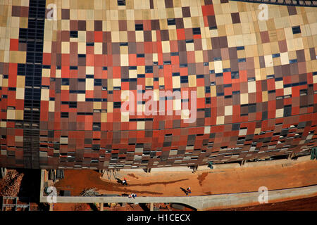 Luftaufnahme des Soccer-City, FNB-Stadion in Johannesburg, Gauteng, Südafrika Stockfoto