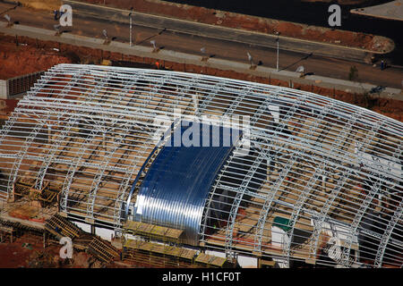 Luftaufnahme des Soccer-City, FNB-Stadion in Johannesburg, Gauteng, Südafrika Stockfoto